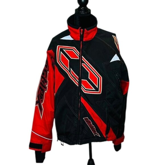 Castle X Snowmobile Jacket Red/Black Winter Racing Mens M Warm Winter Gear - Picture 1 of 16